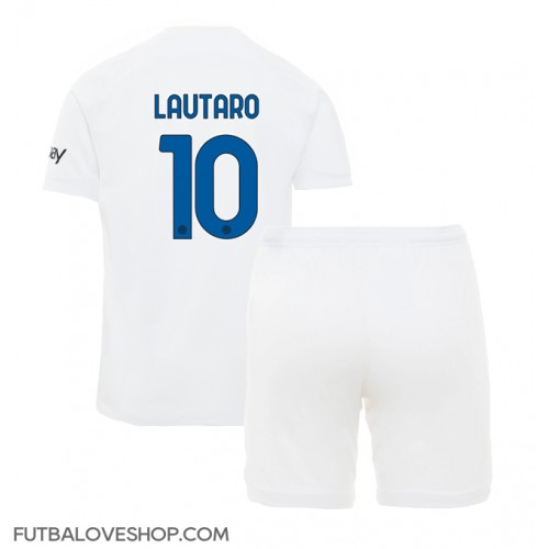 Dres Inter Milan Lautaro Martinez #10 Preč pre deti 2023-24 Krátky Rukáv (+ trenírky)